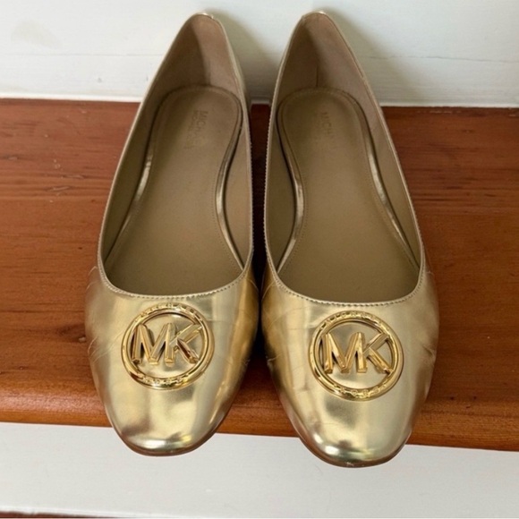 Michael Kors Shoes - Michael Kors Metallic Gold Flats